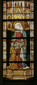 Janela retratando St Anne ensinando a Virgem a ler, 1500-10